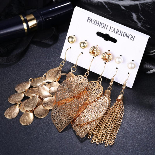 Arihant Combo of 6 Pair Gold Plated Earrings PC-ER...