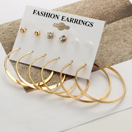 Arihant Combo of 6 Pair Gold Plated Earrings PC-ER...