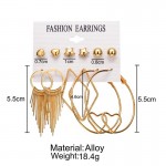 Arihant Combo of 6 Pair Gold Plated Earrings PC-ERG-162