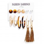 Arihant Trendy Pearl Multi Designs Amazing 6 Pair of Earrings For Women/Girls ERG-176