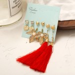 Arihant Exclusive Gold Plated Set of 6 Stud & Drop Earrings PC-ERG-184