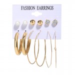 Arihant Swanky Pearl & AD Gold Plated 6 Pair of Earrings For Women/Girls PC-ERG-194