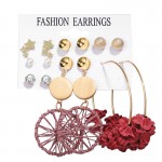 Arihant Wonderful Pearl & AD Multi Designs Gold Plated 7 Pair of Earrings For Women/Girls PC-ERG-197