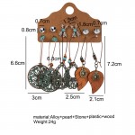 Arihant Stylish Oxidised German Silver Plated 6 Pair of Earrings For Women/Girls 8603