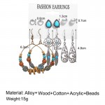 Arihant Plushy Pearl & Beads Oxidised German Silver Plated 6 Pair of Earrings For Women/Girls 8606