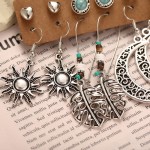Arihant Tantalizing AD Oxidised German Silver Plated 6 Pair of Earrings For Women/Girls 8607
