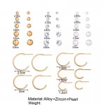 Arihant Jewellery For Women Gold Plated Hoop And Studs Earrings Combo 8622