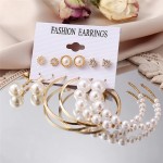 Arihant Jewellery For Women Gold Plated Gold Toned Pearl Earrings Combo Set