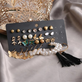 Arihant Gold Plated Studs Earrings Combo For Women/Girls