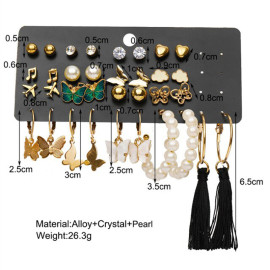 Arihant Gold Plated Studs Earrings Combo For Women/Girls