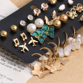 Arihant Gold Plated Studs Earrings Combo For Women/Girls