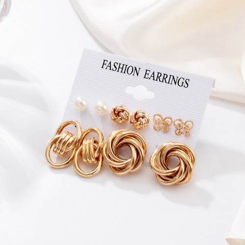 Arihant Gold Plated Studs Earrings Combo For Women...