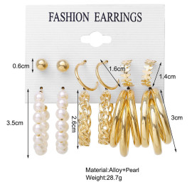 Arihant Gold Plated Hoops Earrings Combo For Women/Girls