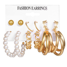 Arihant Gold Plated Hoops Earrings Combo For Women/Girls