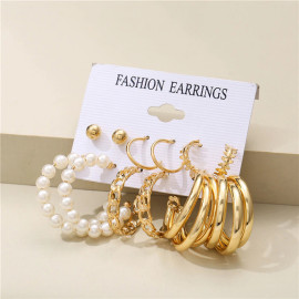 Arihant Gold Plated Hoops Earrings Combo For Women/Girls