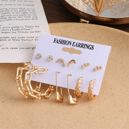 Arihant Gold Plated Hoops Earrings Combo For Women...