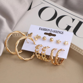 Arihant Gold Plated Hoops Earrings Combo For Women/Girls