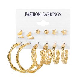 Arihant Gold Plated Hoops Earrings Combo For Women/Girls
