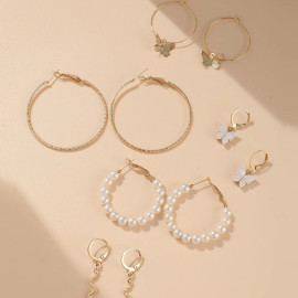 Arihant Gold Plated Hoops Earrings Combo For Women/Girls