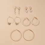 Arihant Gold Plated Hoops Earrings Combo For Women/Girls
