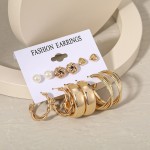 Arihant Jewellery For Women  Gold Plated Studs and Hoops Earrings Combo of 6 Pairs