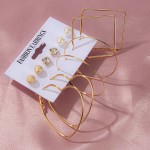 Arihant Jewellery For Women Gold Plated Studs and Hoops Earrings Combo of 6 Pairs