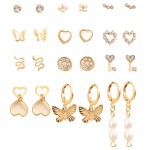 Arihant Jewellery For Women Gold Plated Drop Earrings Combo of Trending 12 Pairs