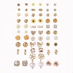 Arihant Jewellery For Women Gold Plated Gold-Toned Studs Combo of 30 Trending Pairs
