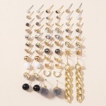 Arihant Jewellery For Women Gold Plated Gold-Black Toned Studs Combo of 30 Amazing Pairs