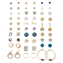 Arihant Jewellery For Women Gold Plated Multicolor Studs Combo of 30 Quirky Pairs