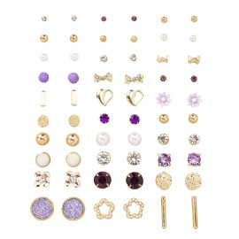 Arihant Jewellery For Women Gold Plated Multicolor Studs Combo of 30 Quirky Pairs