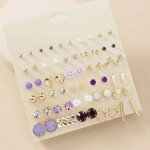 Arihant Jewellery For Women Gold Plated Multicolor Studs Combo of 30 Quirky Pairs