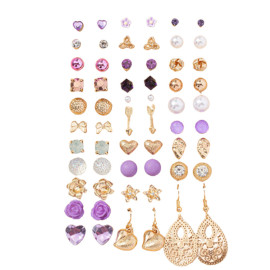 Arihant Jewellery For Women Gold Plated Multicolor Studs Combo of 30 Quirky Pairs