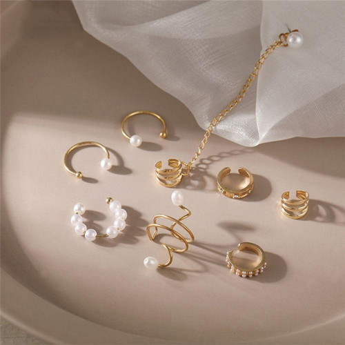 Arihant Gold Plated Contemporary Earcuffs Set of 8