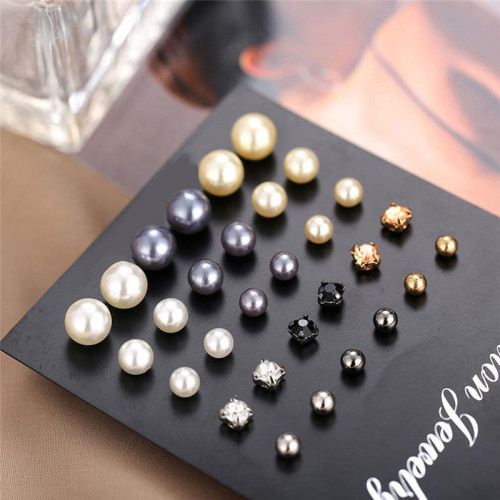 Arihant Gold Plated Multicolor Stud Earrings Set of 15