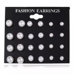 Arihant Silver Plated White Stud Earrings Set of 12