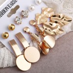 Arihant Gold Plated White Studs and Drop Earrings Set of 6