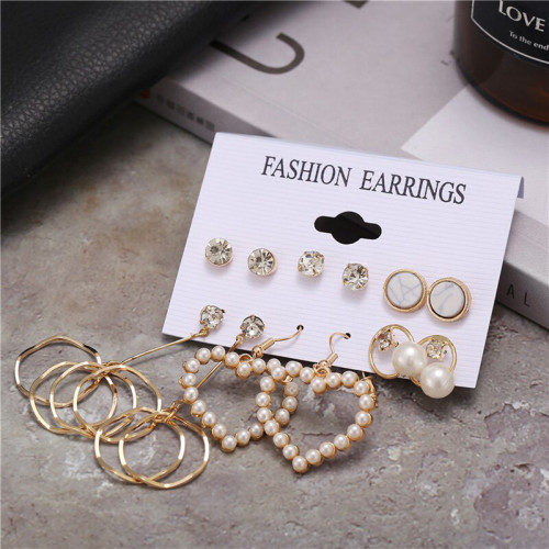 Arihant Gold Plated White Studs and Drop Earrings ...