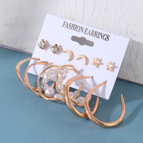 Arihant Gold Plated Contemporary Stars and Moon St...