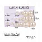 Arihant Off White Gold Plated Stud Earrings Set of 9