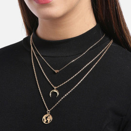 Arihant Gold Plated Layered Necklace Combo