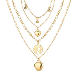 Arihant Jewellery For Women Gold and Silver-Plated Layered Necklace-Set Of 2