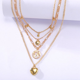 Arihant Jewellery For Women Gold and Silver-Plated Layered Necklace-Set Of 2