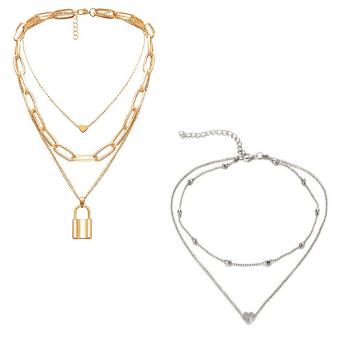 Arihant Jewellery For Women Gold-Plated Layered Necklace-Set Of 2