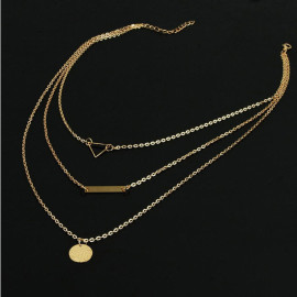Arihant Jewellery For Women Gold and Silver-Plated Layered Necklace-Set Of 2