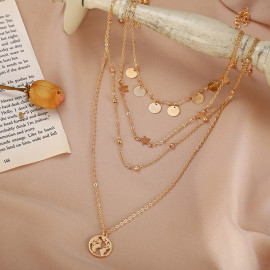 Arihant Jewellery For Women Gold-Plated Layered Necklace-Set Of 2
