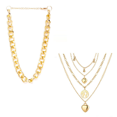 Arihant Jewellery For Women Gold-Plated Layered Necklace-Set Of 2