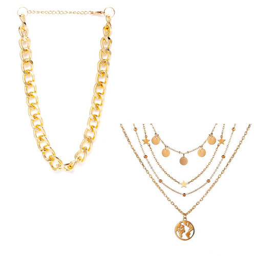 Arihant Jewellery For Women Gold-Plated Layered Necklace-Set Of 2