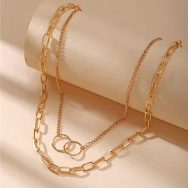 Arihant Jewellery For Women Gold-Plated Layered Necklace-Set Of 2