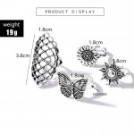 Arihant Women Set of 4 Silver Plated Adjustable Contemporary Finger Ring